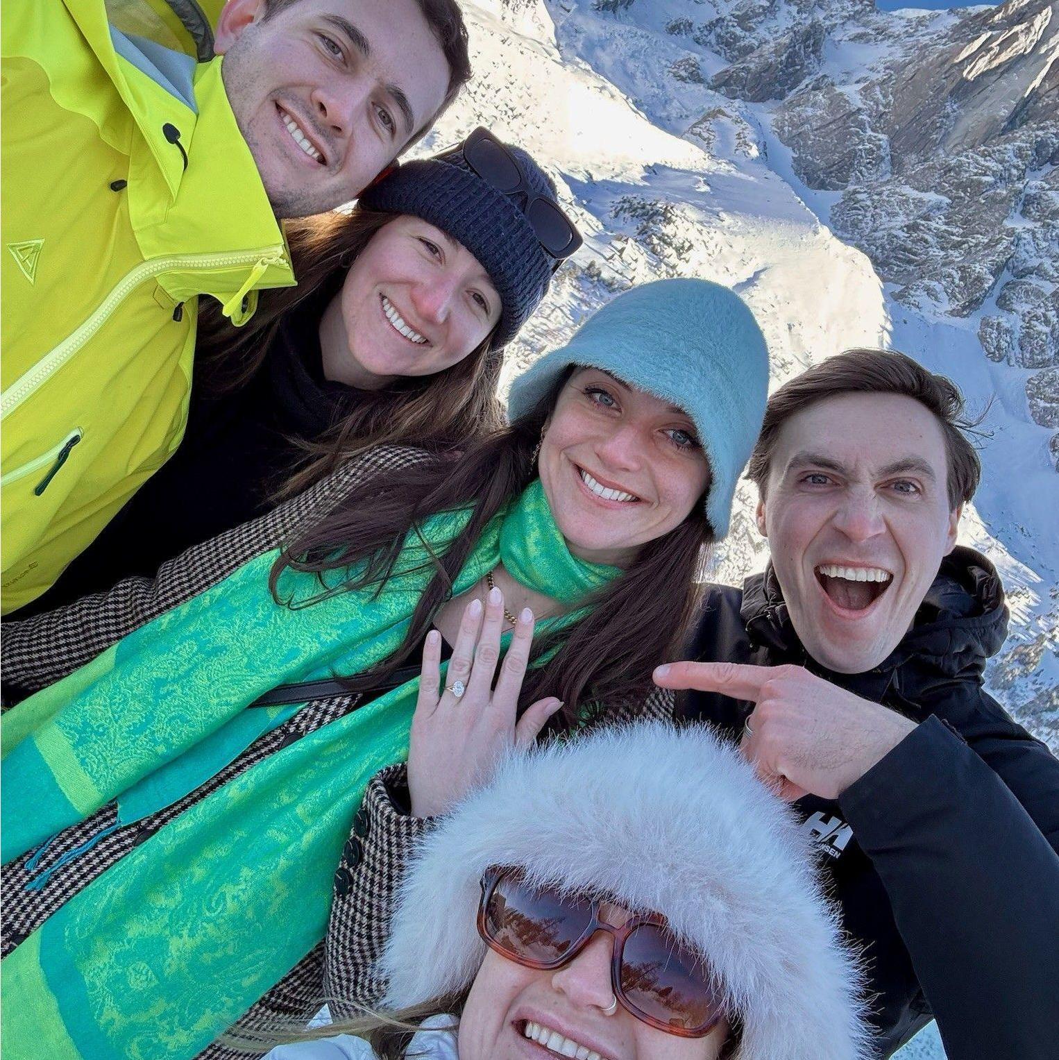 Epic friend group with us during the proposal!