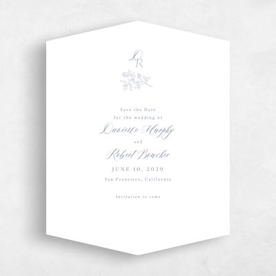 Grey Diamond Wedding Save the Date - Lisette Classic