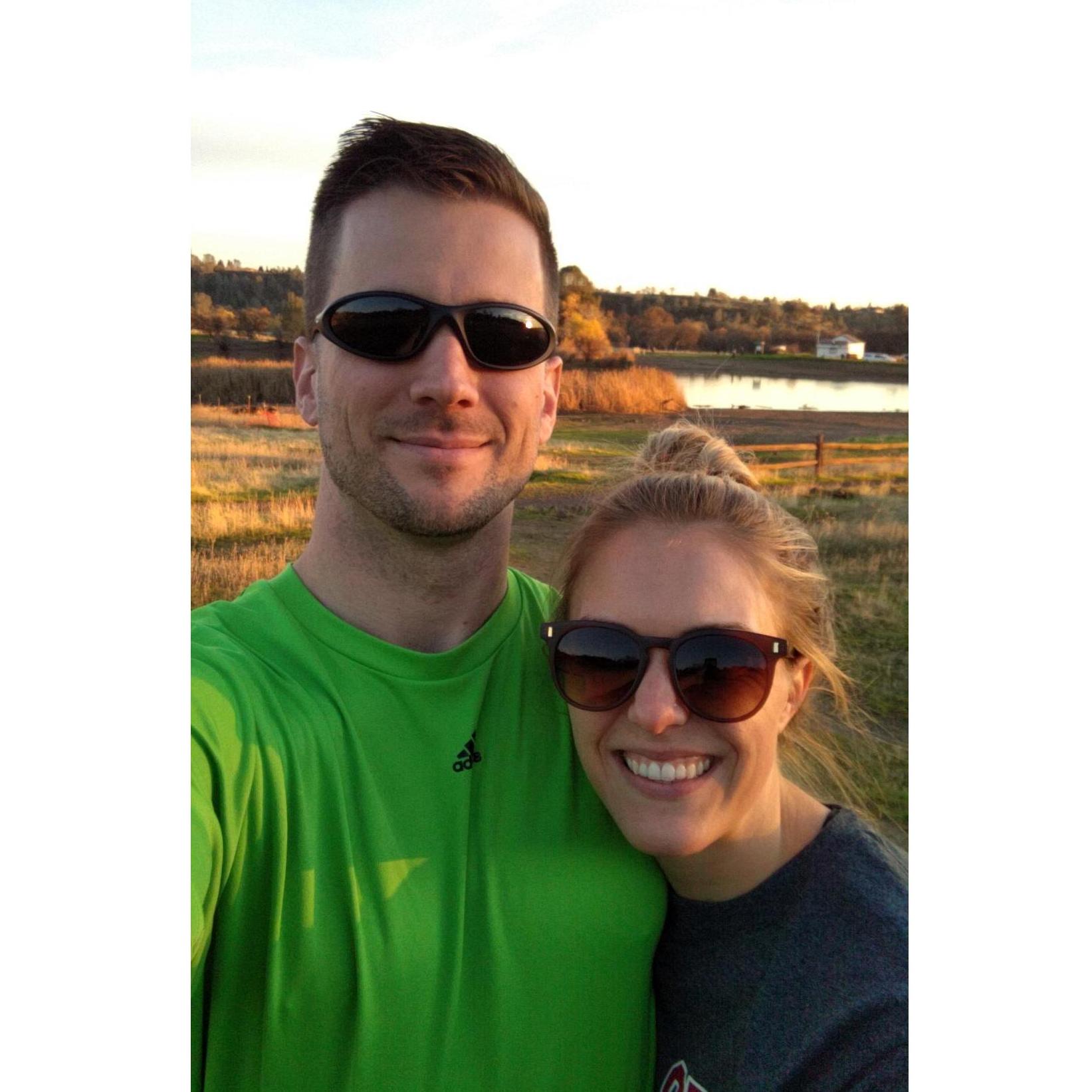 Our second date. A hike in Upper Bidwell park.