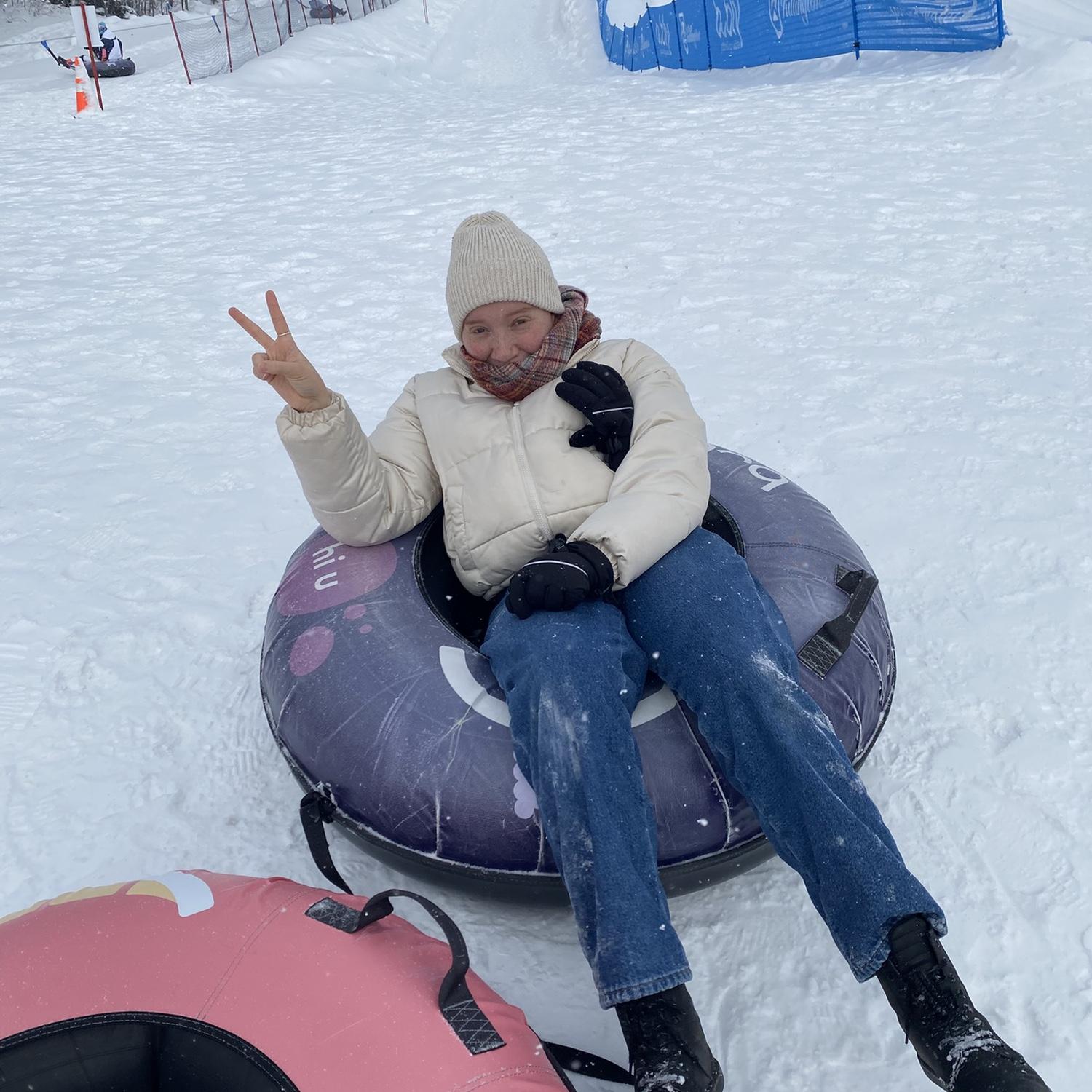 Snow tubing in Vermont