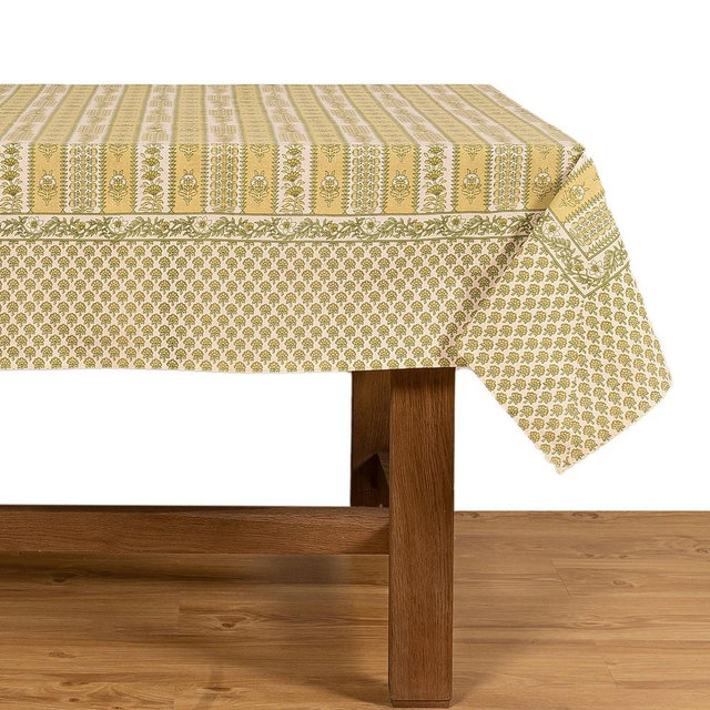 Couleur Nature Provence Avignon Tablecloth, 71" x 128", Pistache