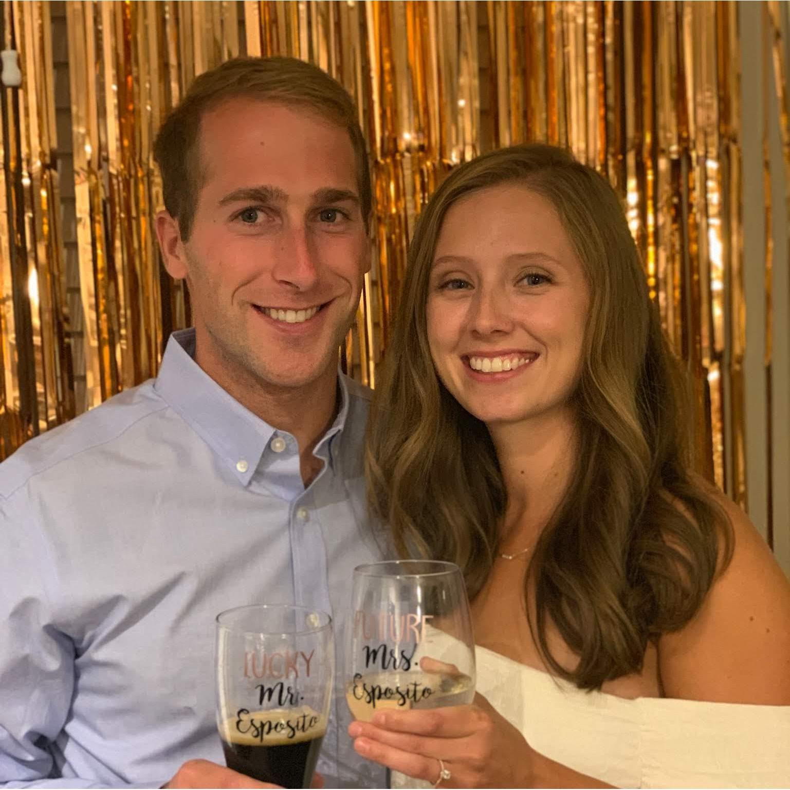 Celebration with friends the day we got engaged