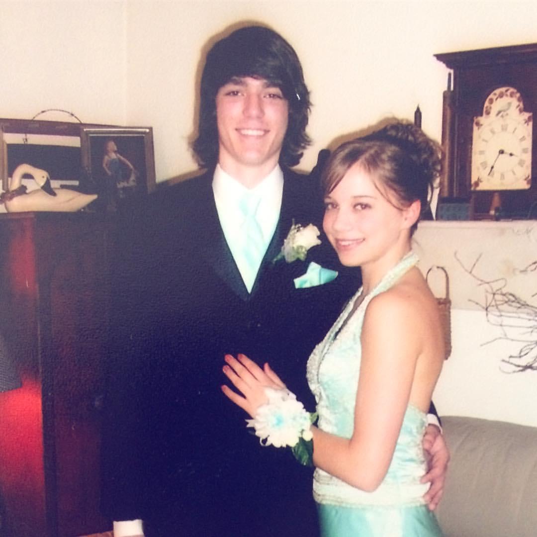 This was taken before our Junior Prom; we were babies.