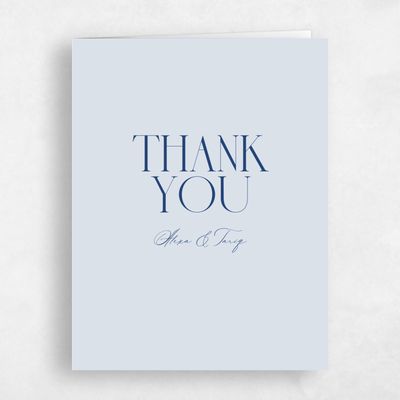 Blue Geometric Wedding Thank You - Seibel Portrait