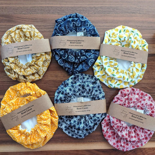 Waterproof Bowl Covers 6”, 9” | Reusable Food Wrap | Sourdough Gift | KitchenAid Bowl Cover| Alternative to Plastic Wraps & Beeswax Wrap
