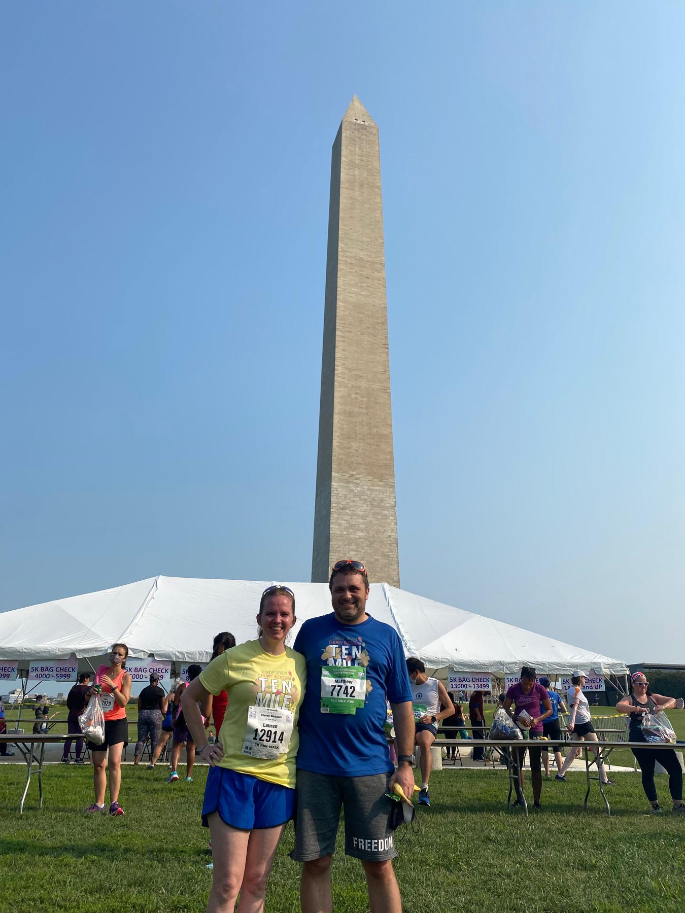 Our first race together - The Cherry Blossom 5k in Sept 2021