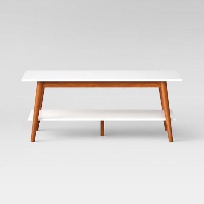 Amherst Mid Century Modern Two-Tone Coffee Table -White/Brown - Project 62™