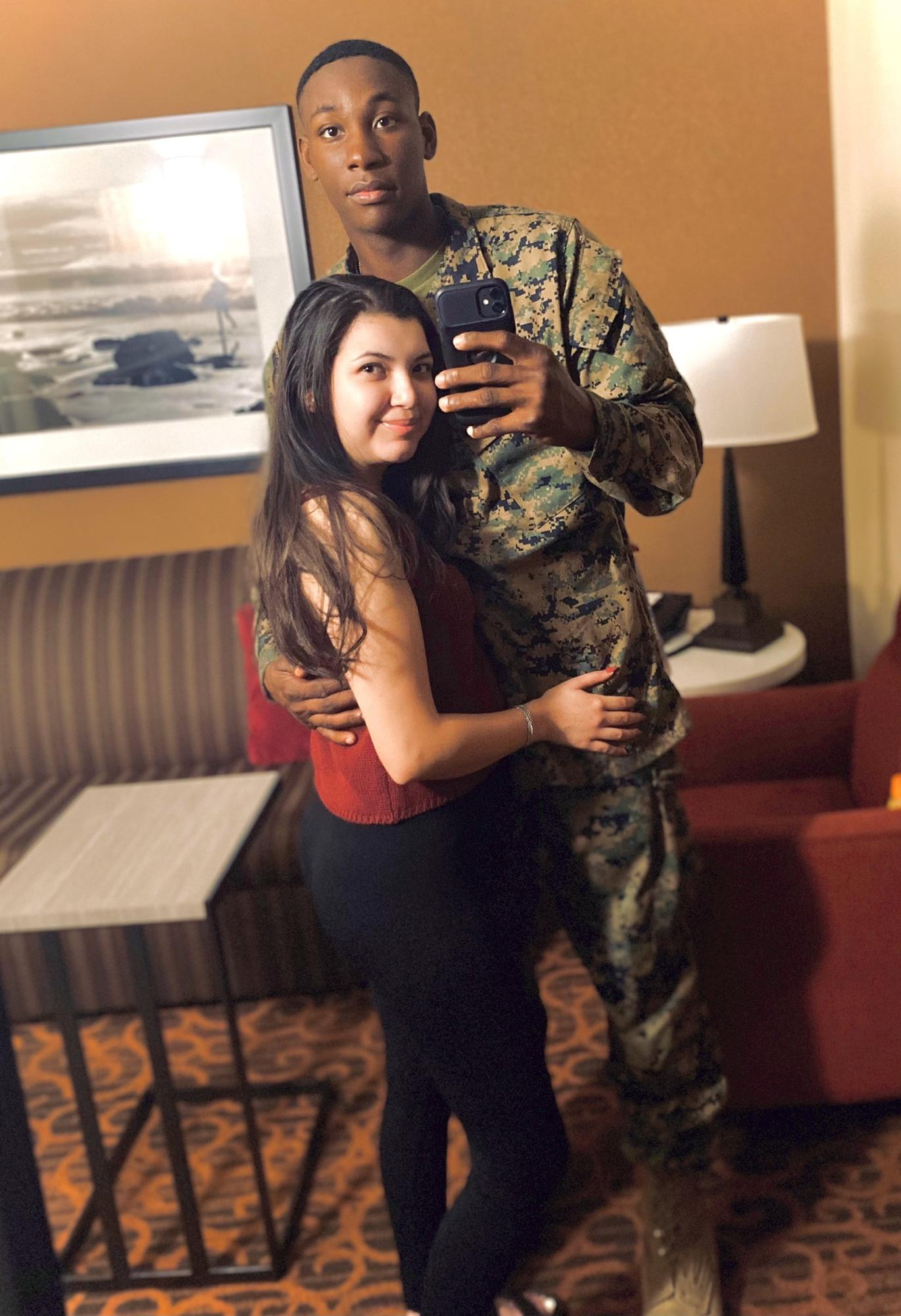 Visiting Jordan in California after he graduated bootcamp