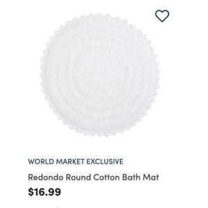 Redondo Round Cotton Bath Mat - World Market