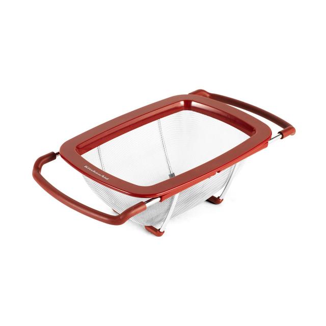 KitchenAid Expandable Stainless Steel Colander, Red