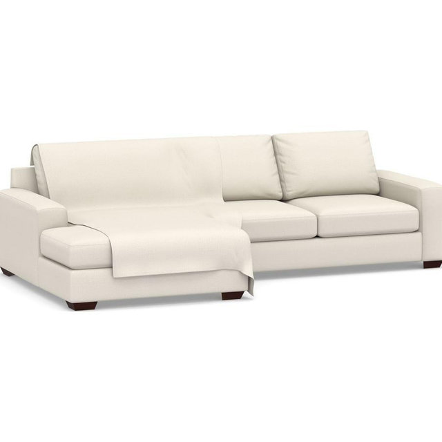 Pet Throw, Large 52" x 100", Performance Heathered Tweed Ivory