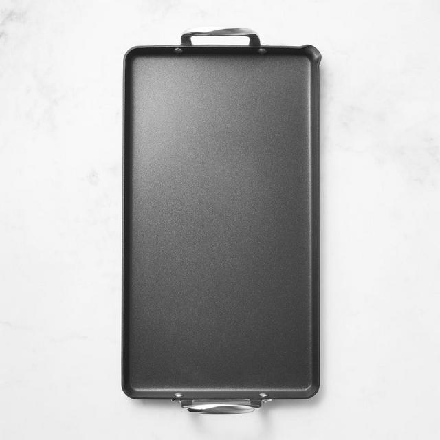Williams Sonoma Thermo-Clad Hard Anodized Nonstick Double Burner Griddle, 10"x18"
