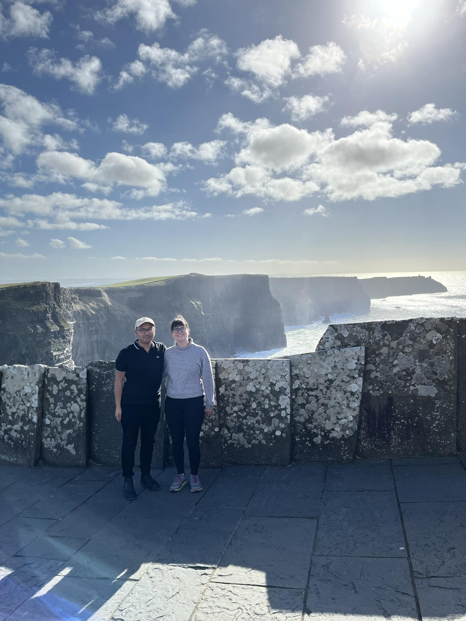 At the Cliffs of Moher, right after Rich proposed and Amanda said yes.