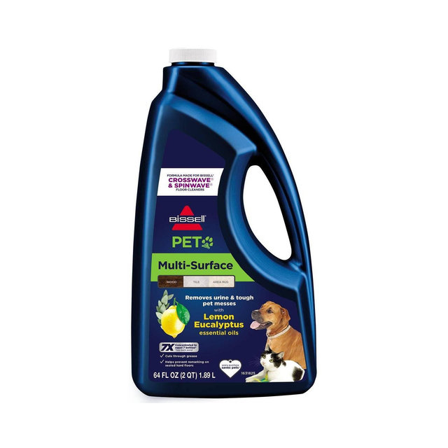 BISSELL 64oz Multi-Surface Pet with citrus - 34441: Carpet Cleaner Solution, Removes Dirt & Stains, Lemon & Eucalyptus Scent