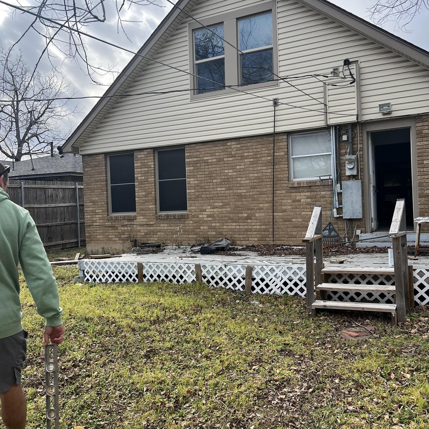 The rear of the house before we started…