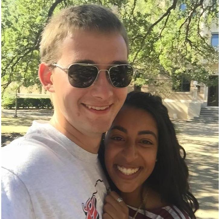 Our first time walking under the Century Tree, a tradition at Texas A&M. The tradition holds that if you walk under the tree together then you will get married.