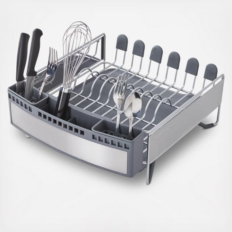 Stainless Steel Wrap Compact Dish Rack in Satin Gray - On Sale