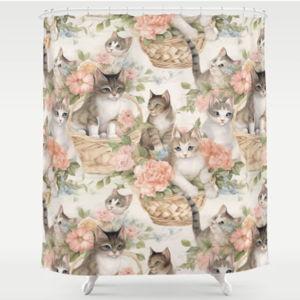 Cat Shower Curtain from Society 6