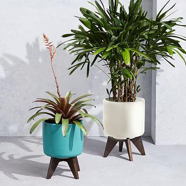 Bahia Mid-Century Standing Planters