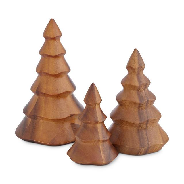 Namb� Deck the Halls Wood Christmas Tree, Set of 3