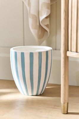 Striped Ceramic Waste Bin