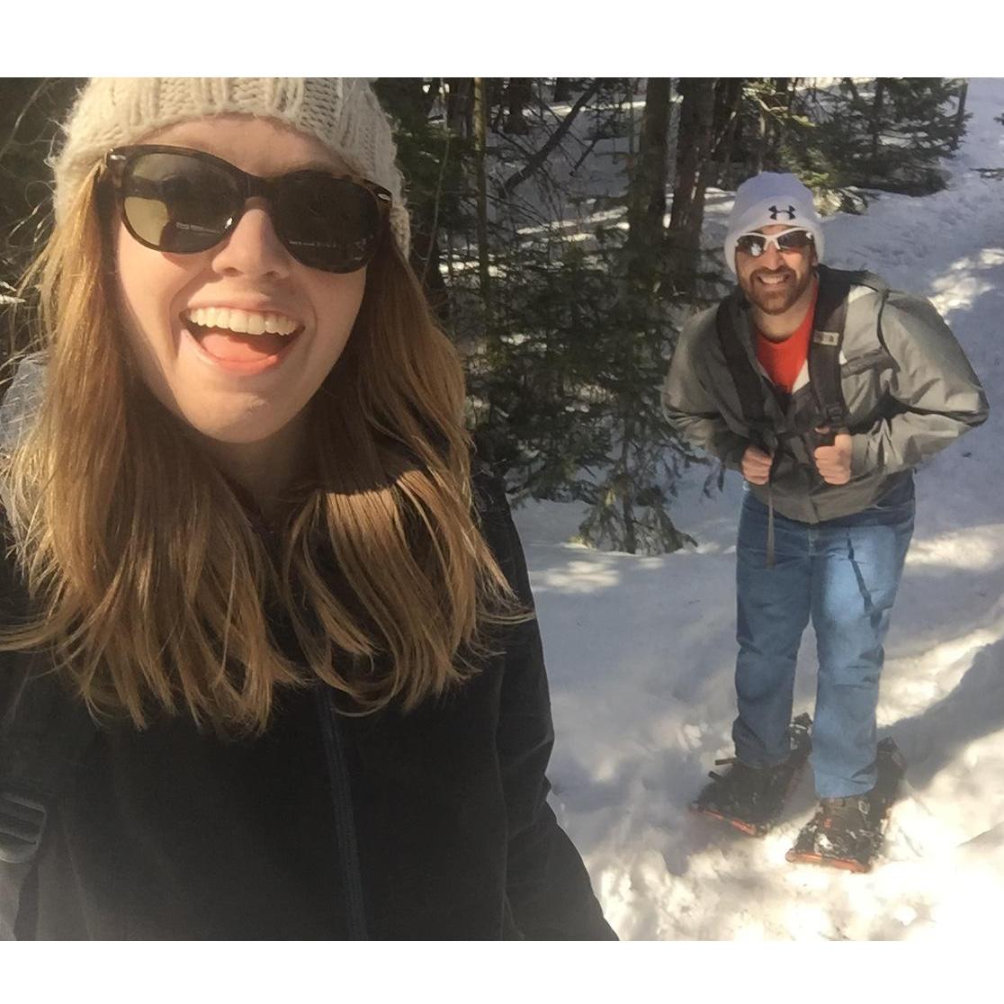 Snowshoeing in Rocky Mountain National Park.