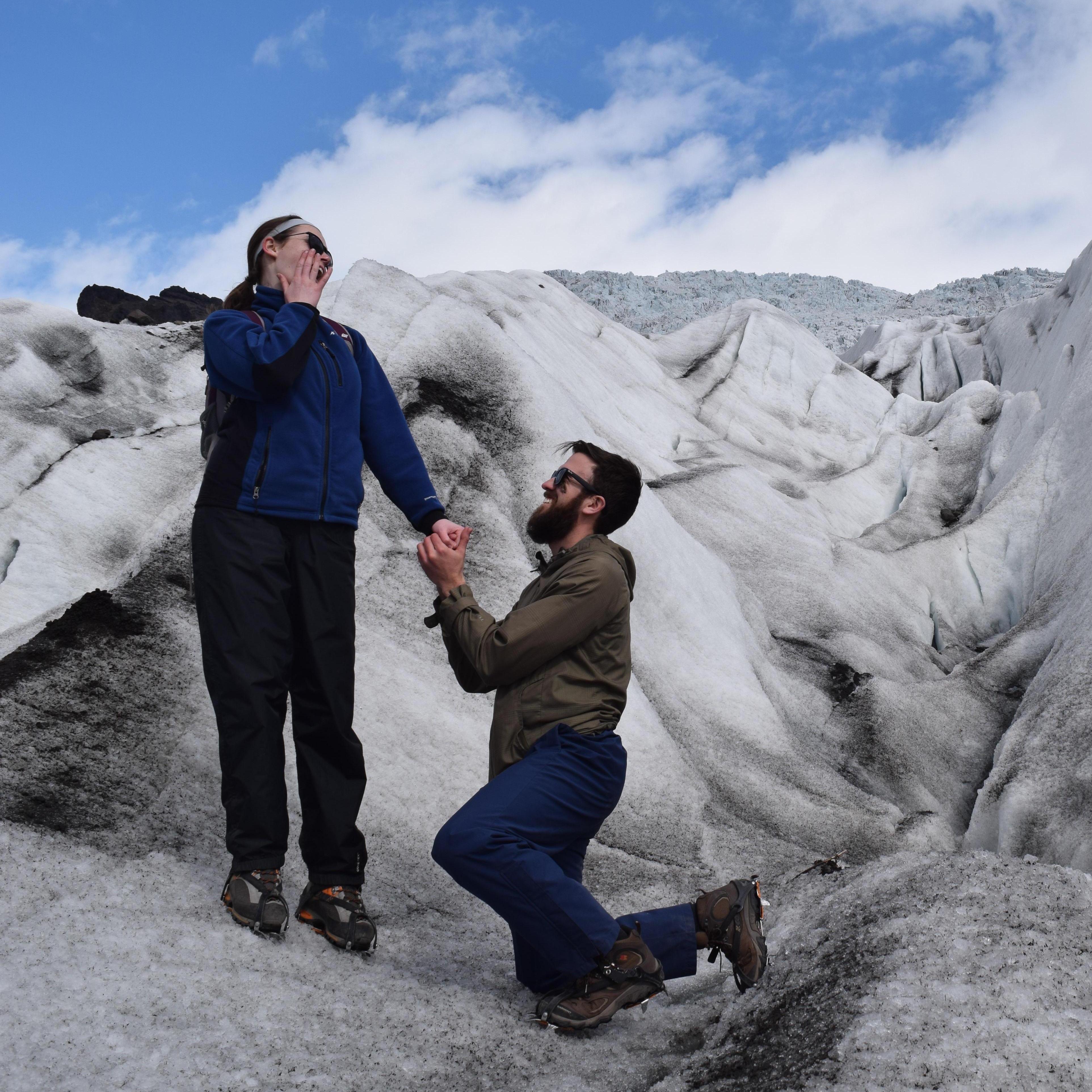 A recreation of Gabe's proposal on the Falljökul Glacier (Falling Glacier) in Iceland!