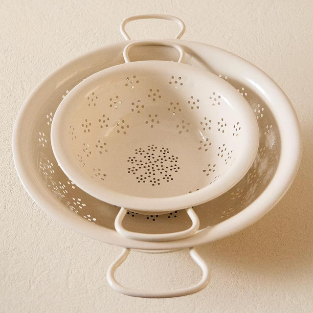 Floral Print Kitchen Colander Set of 2