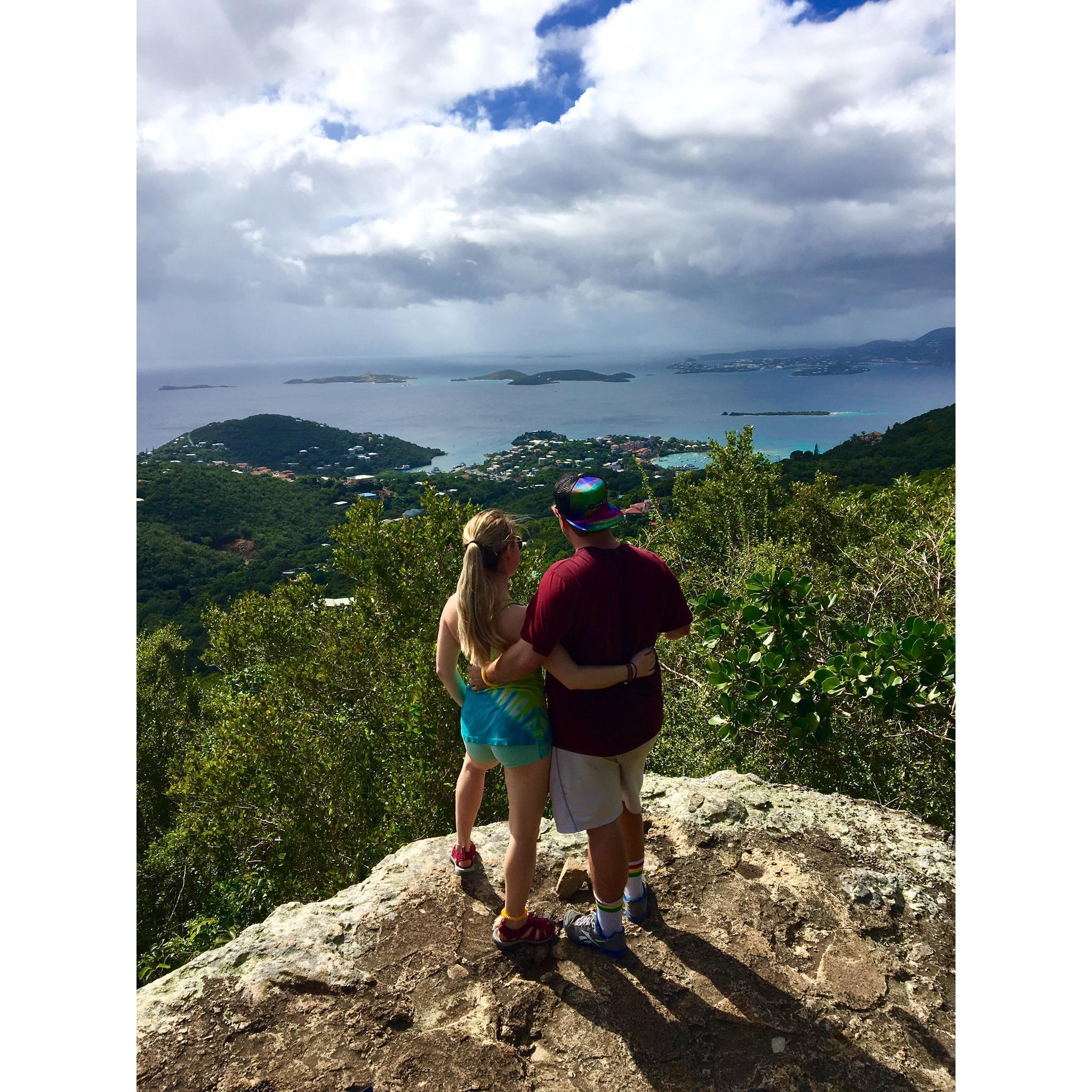 Hiking for the view on St John
