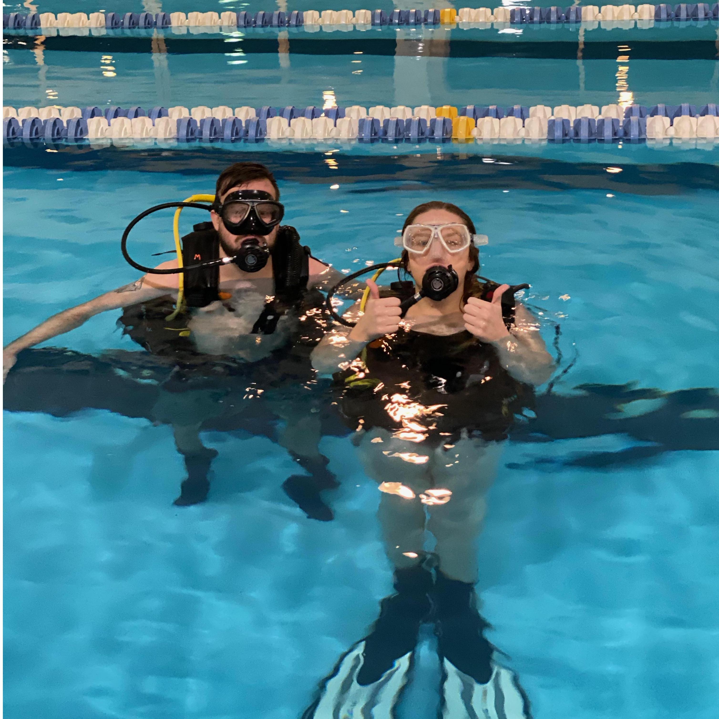 Scuba lessons to become dive certified