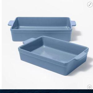2pc Stoneware Rectangle Baking Dish Set - Figmint™