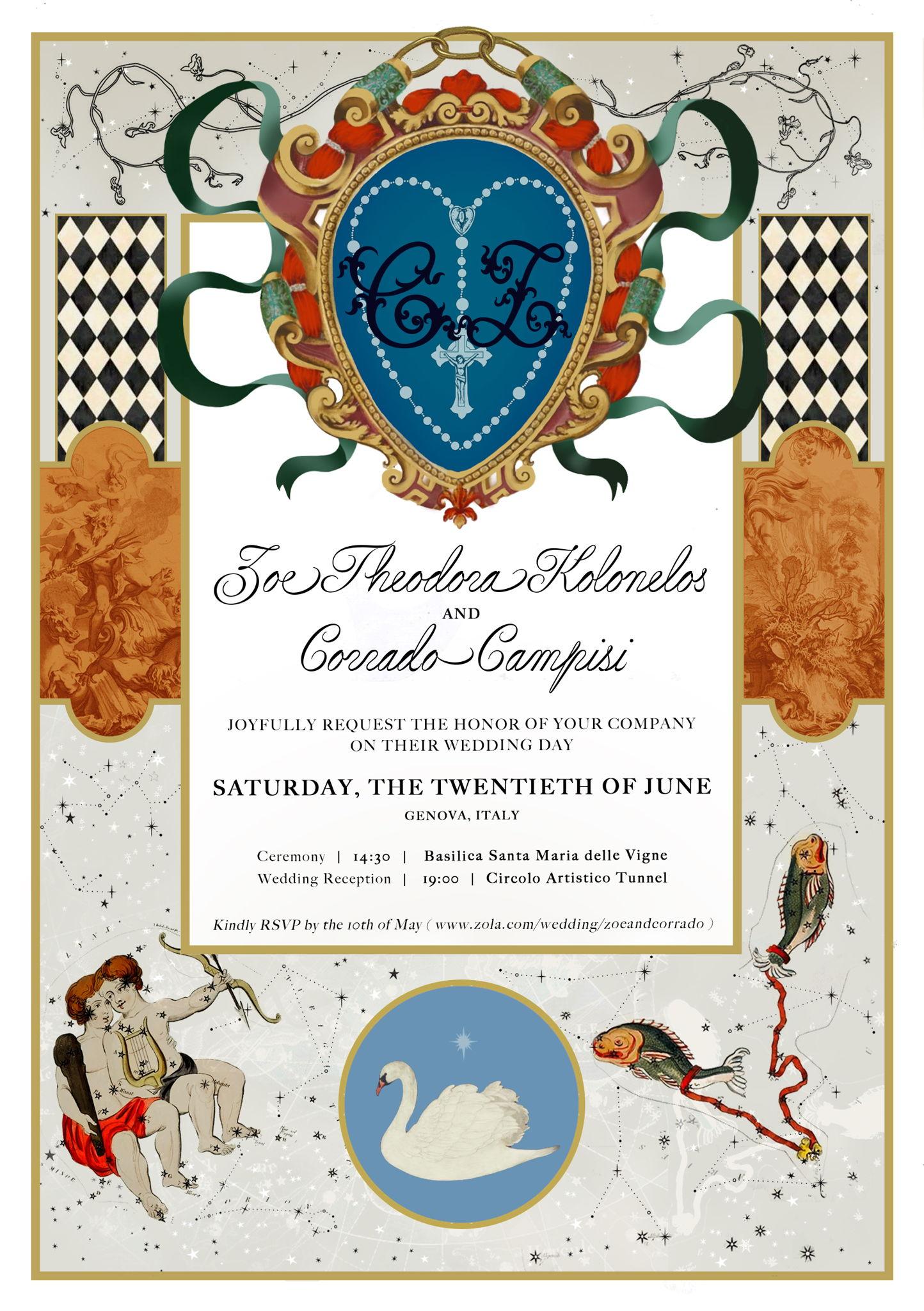 The Wedding Website of Zoe-Theodora Kolonelos and Corrado Campisi