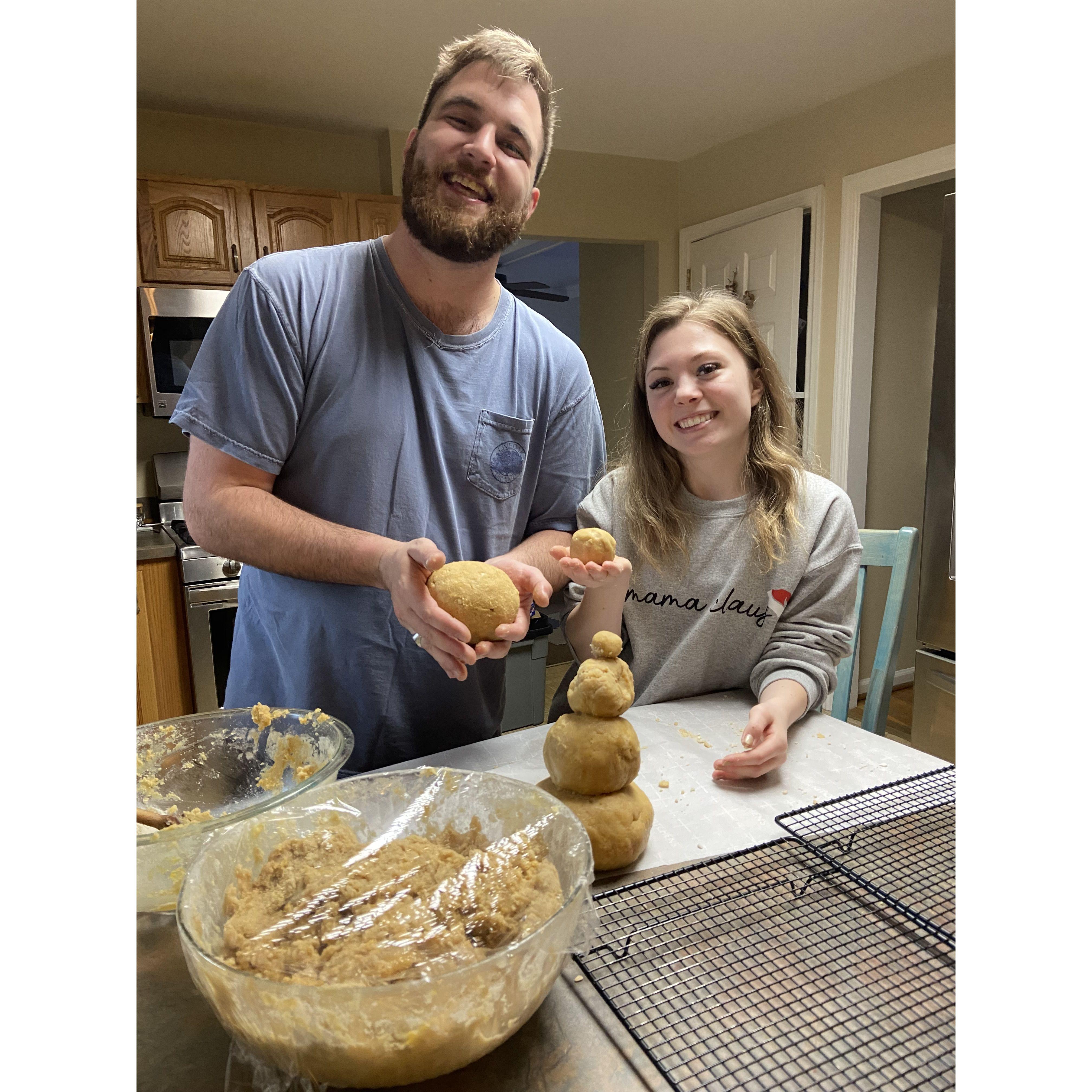 Madeline's family tradition of German Waffle Cookies for Christmas!