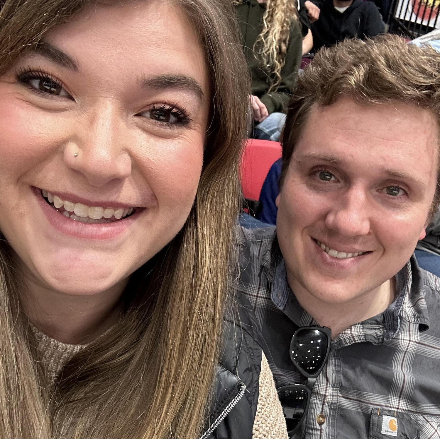 Our first picture together at an Americans hockey game :)