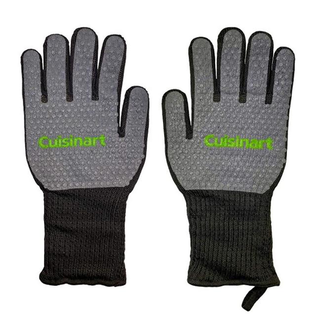 Cuisinart CGM-200 Full Coverage Heat Resistant Grill Gloves, Black