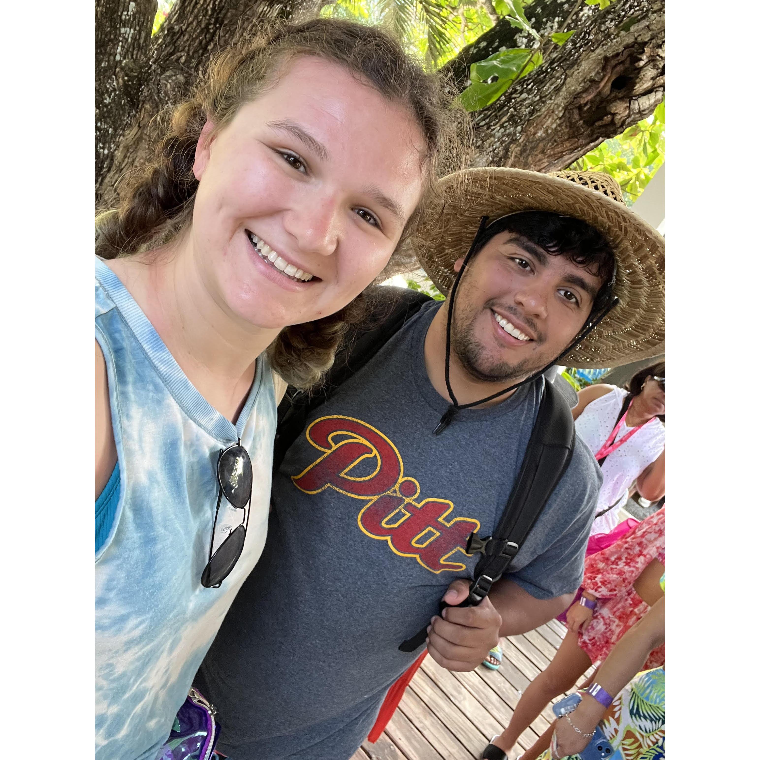 Chilling on the beach in Honduras