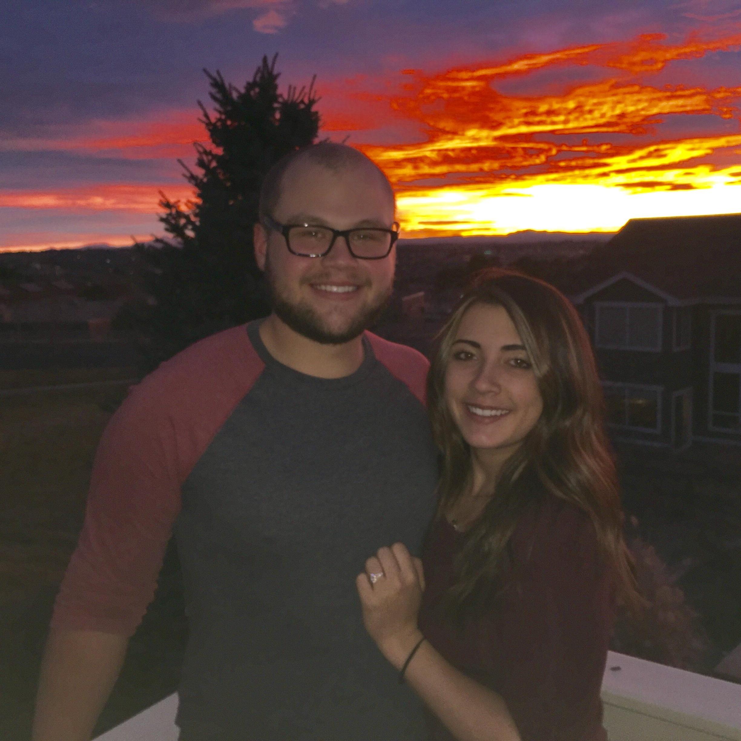 Our first Thanksgiving together, and we thankfully had both of our families together under one roof!