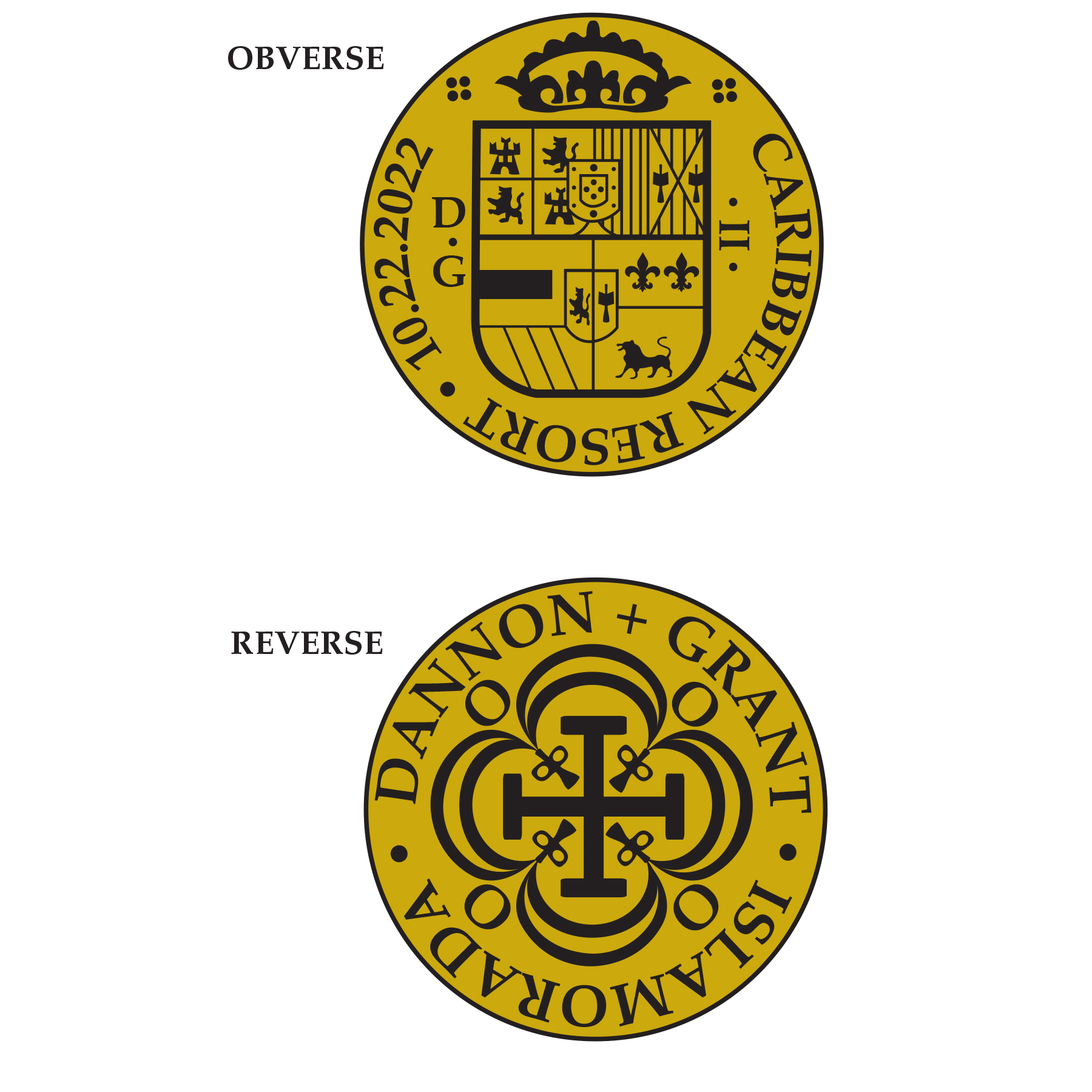 Wedding coin designed by Poppie!