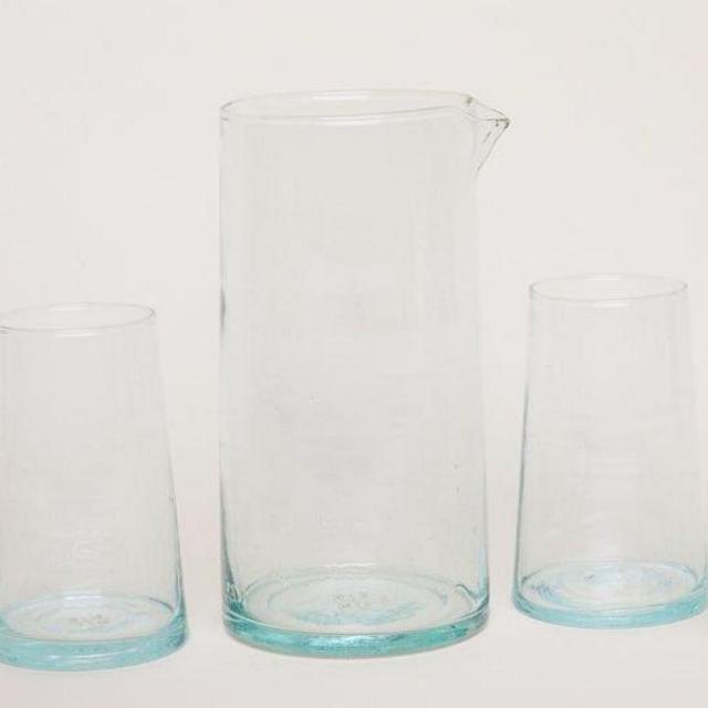 Recycled Moroccan Glassware Set