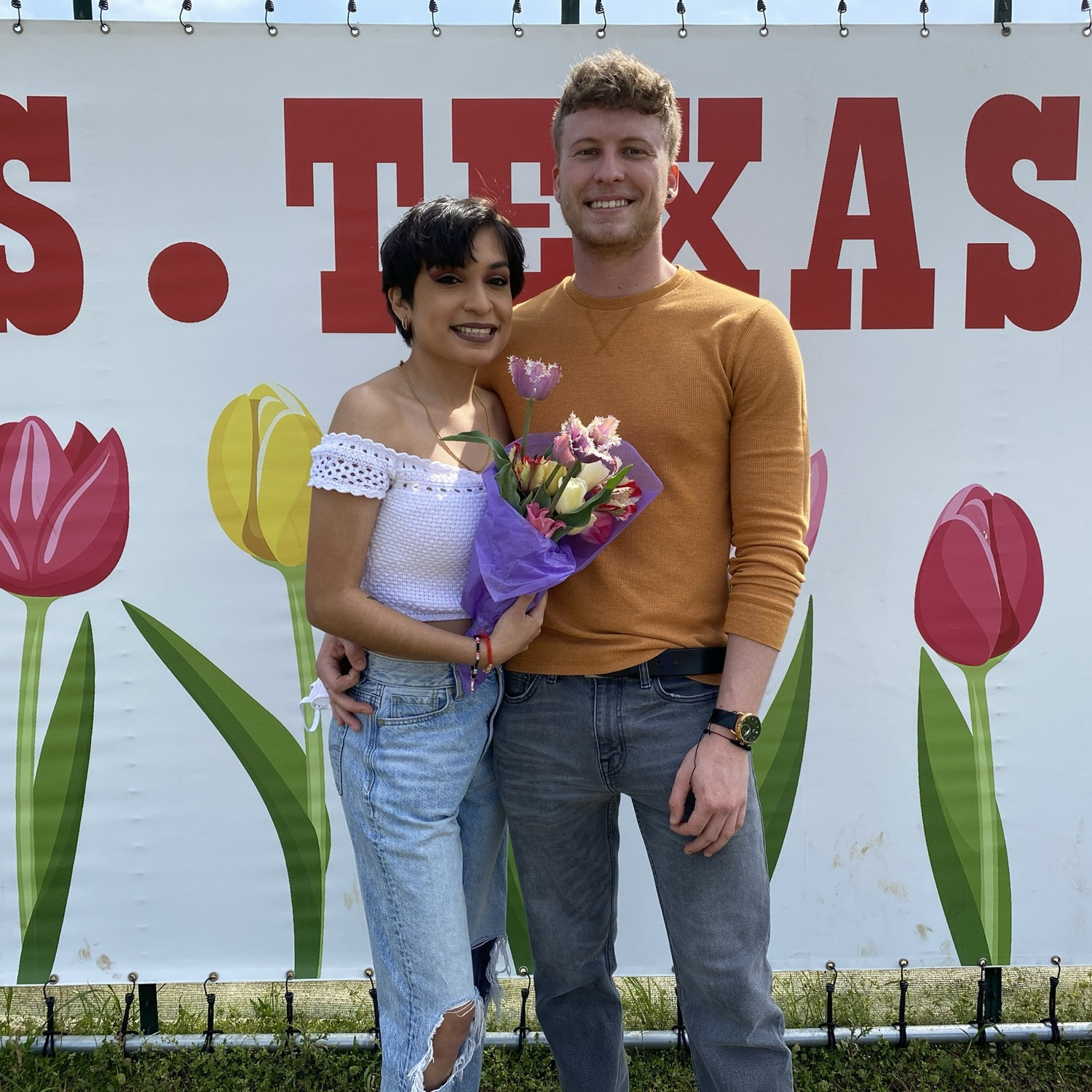 First visit to Texas Tulips as an official Couple April 2021