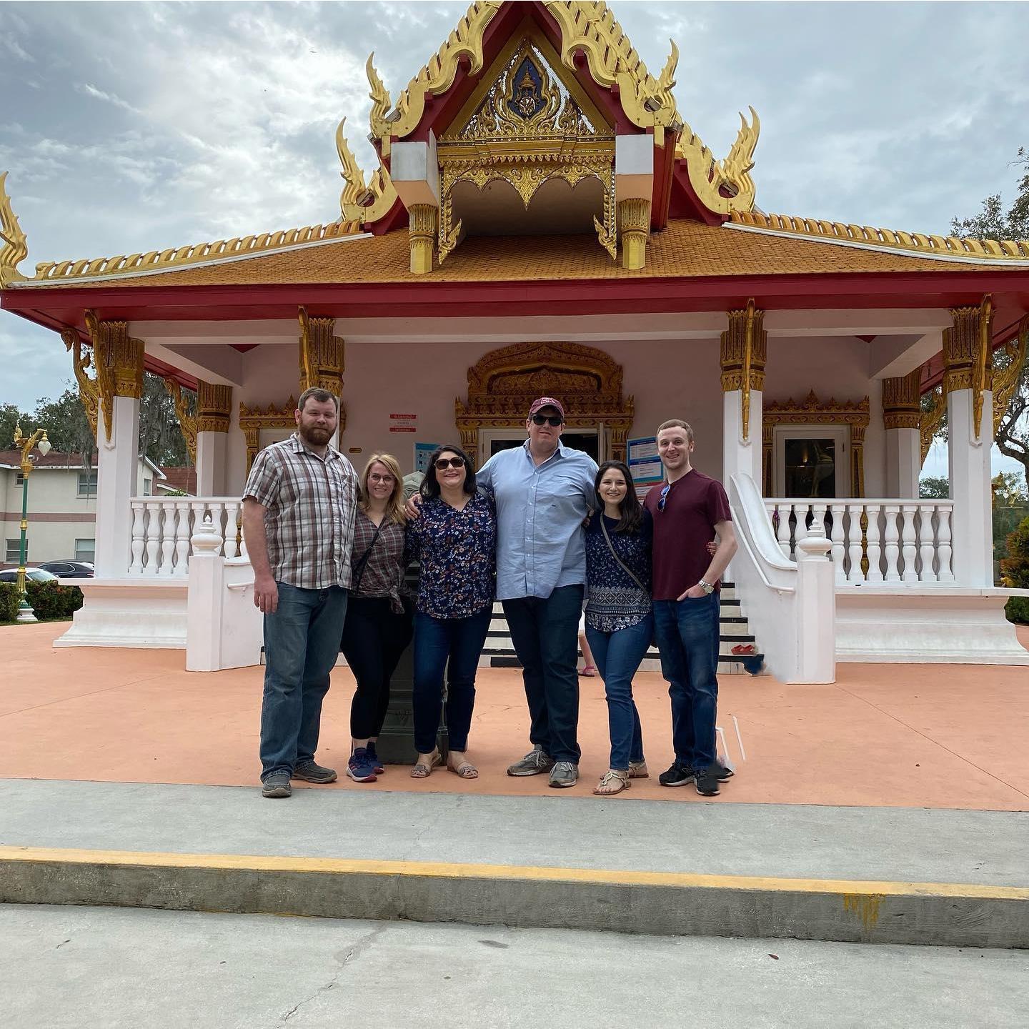 First trip to a Buddhist Temple together. with...friends!