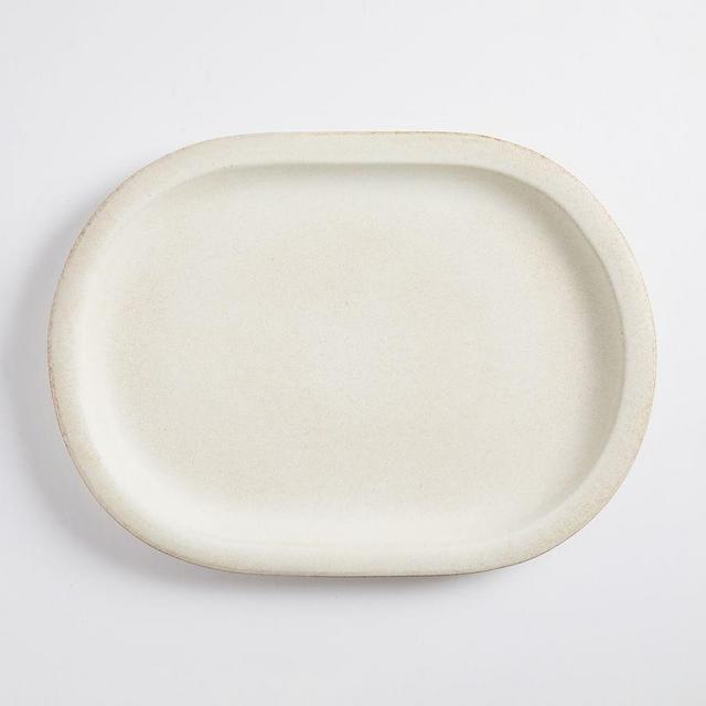 Mendocino Stoneware Serving Platter, Small - Ivory
