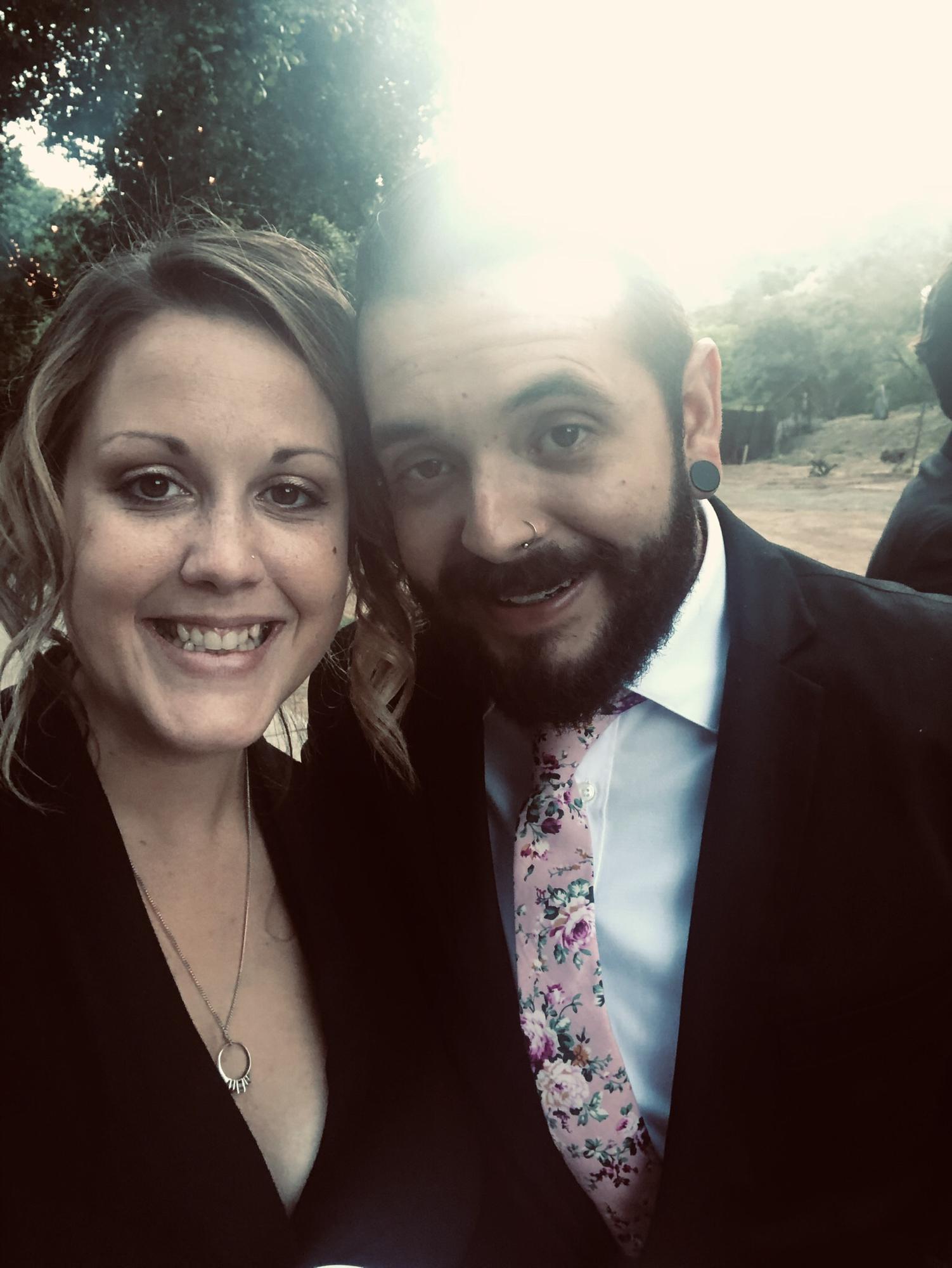 At our friend Eddie and Paige’s wedding. 💕