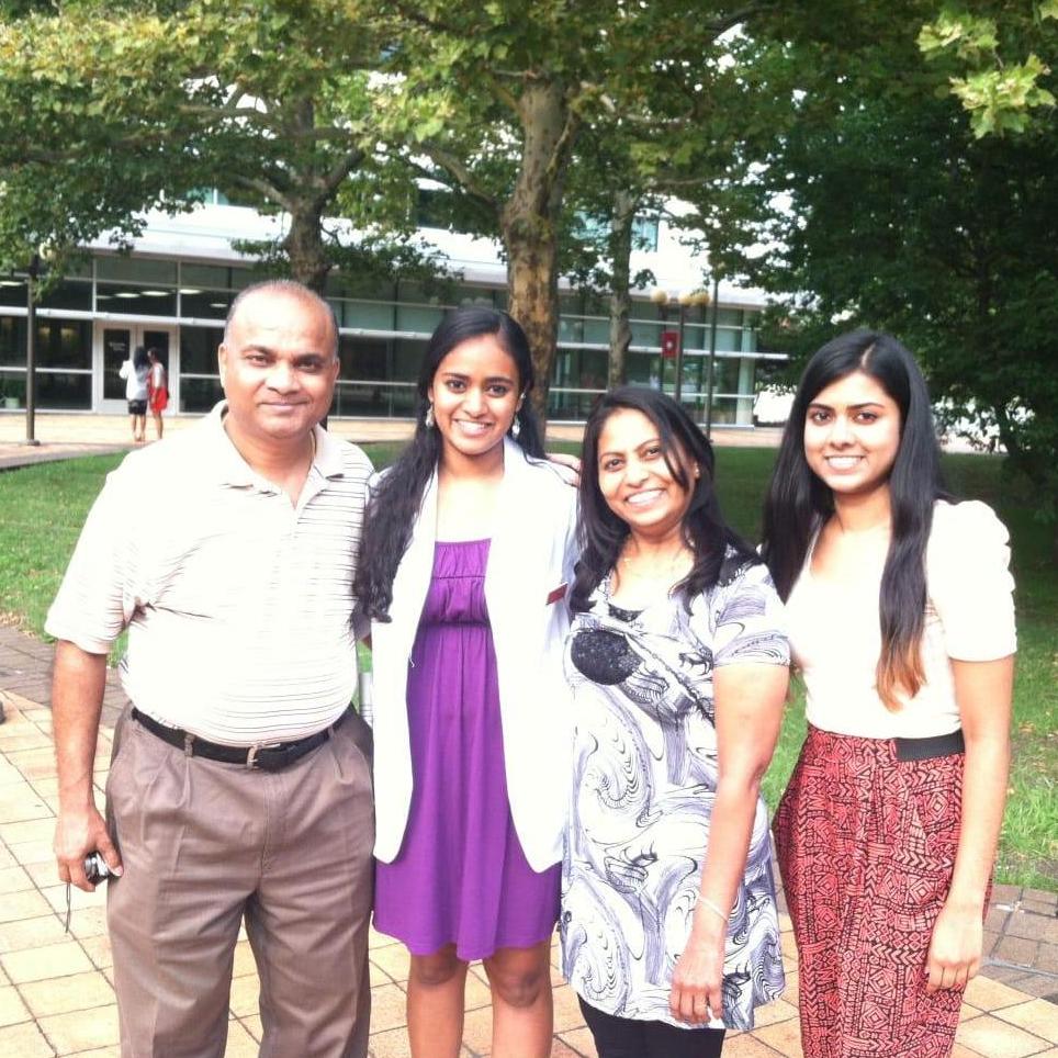 The Patel Family at Amy's White Coat Ceremony