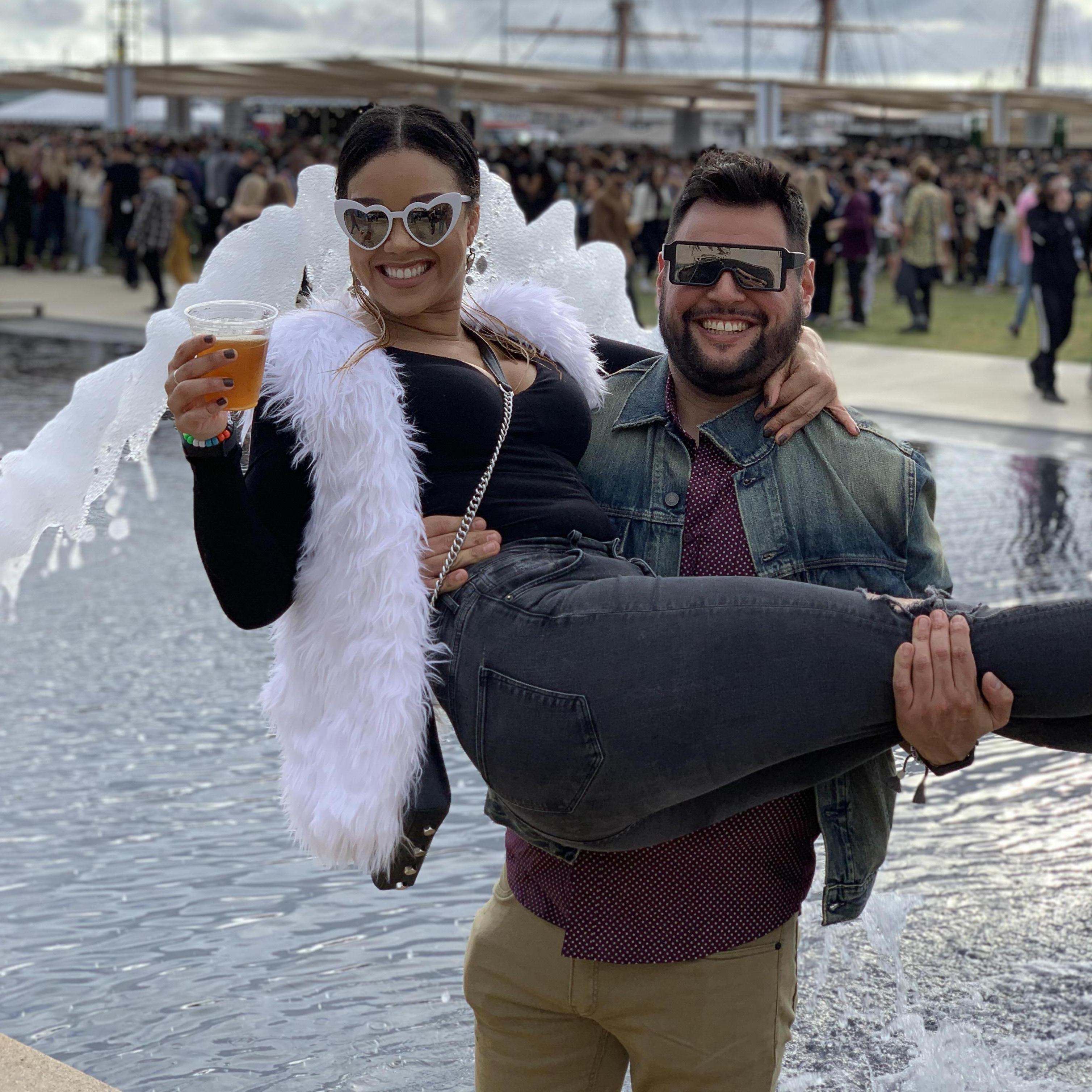 At a CRSSD music festival in San Diego