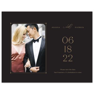 Black Wedding Digital Save the Date - Colbie Portrait