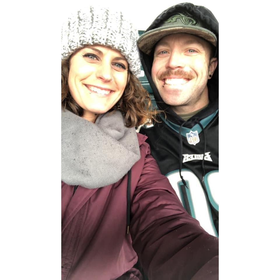 My first NFL game and Michael's first Eagles home game