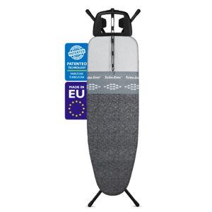Bartnelli Heavy Duty 48x15 Ironing Board with 4-Layer Cover & Pad, Height-Adjustable, Turbo & Park Zone - Designed in Europe