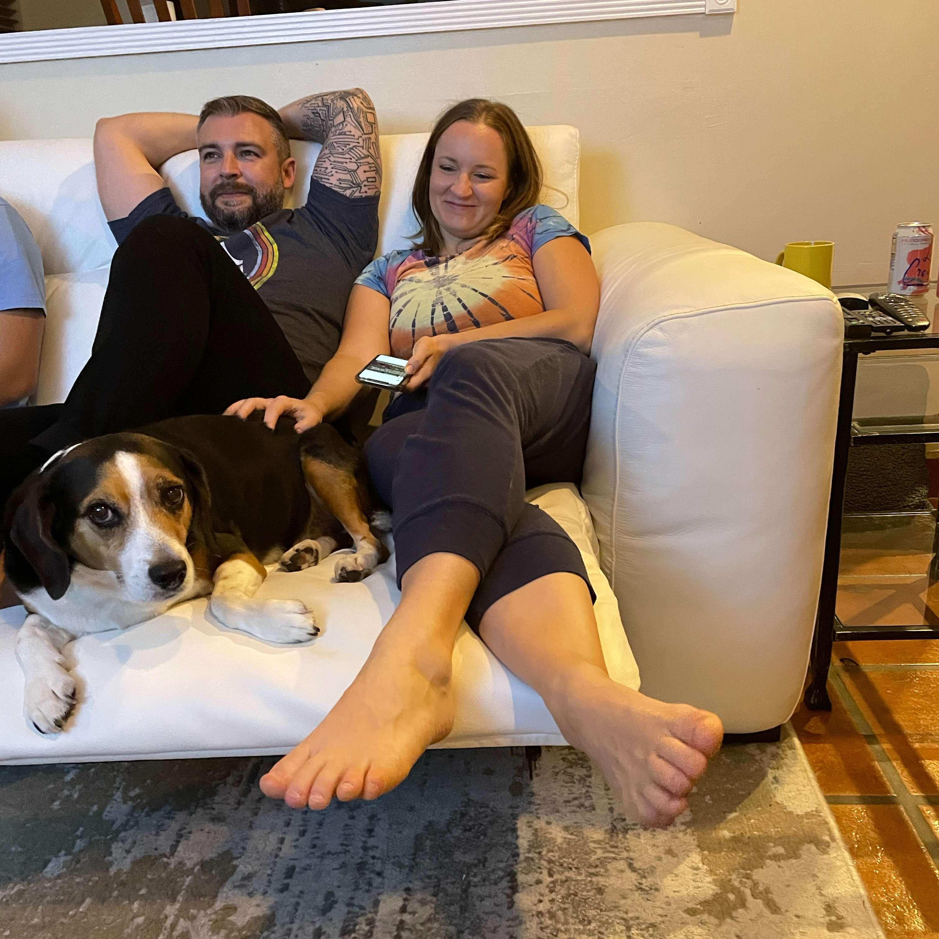 Cuddles with one of our fur babies