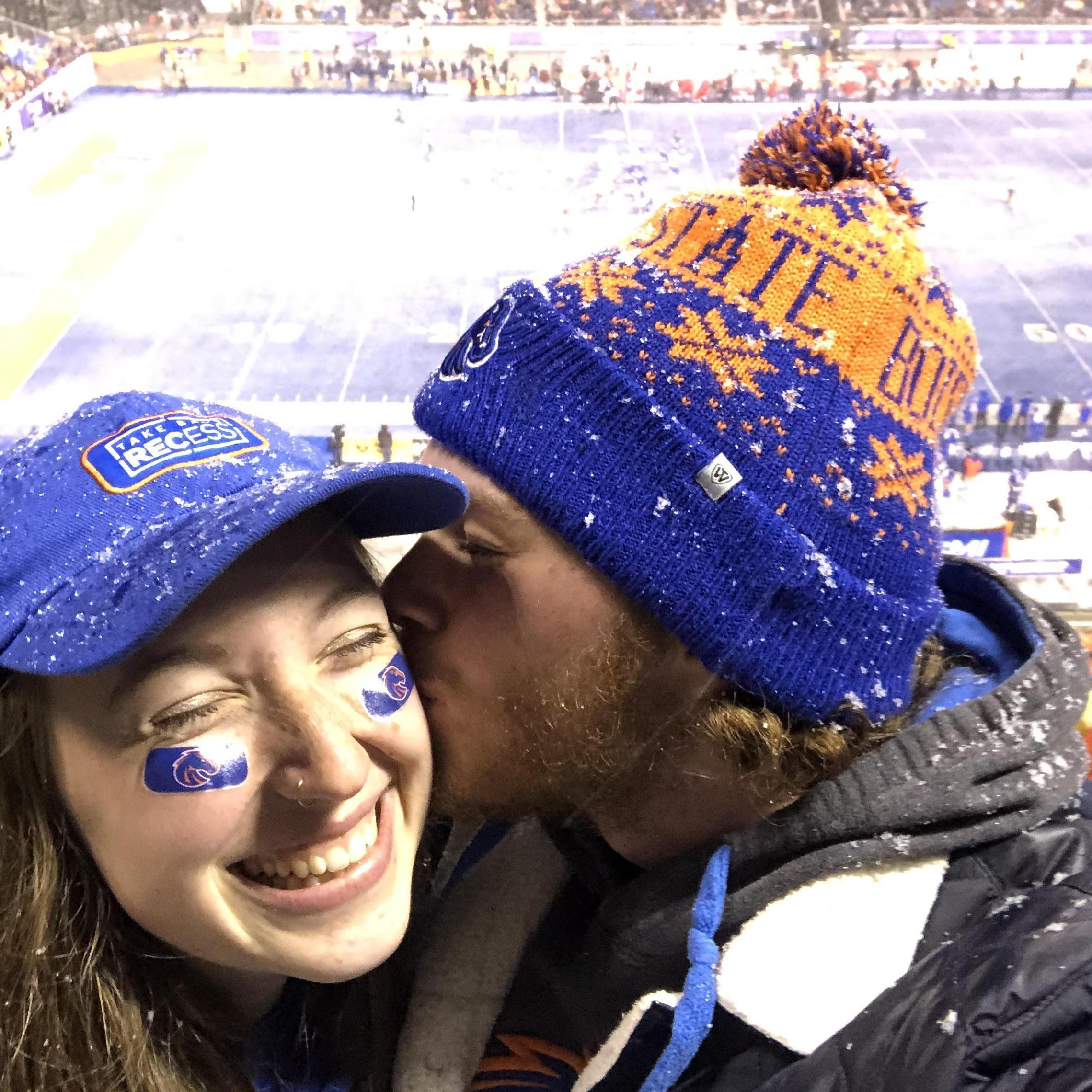 Us at a home football game.